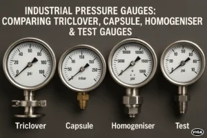 Industrial Pressure Gauges Comparing Triclover, Capsule, Homogeniser & Test Gauges
