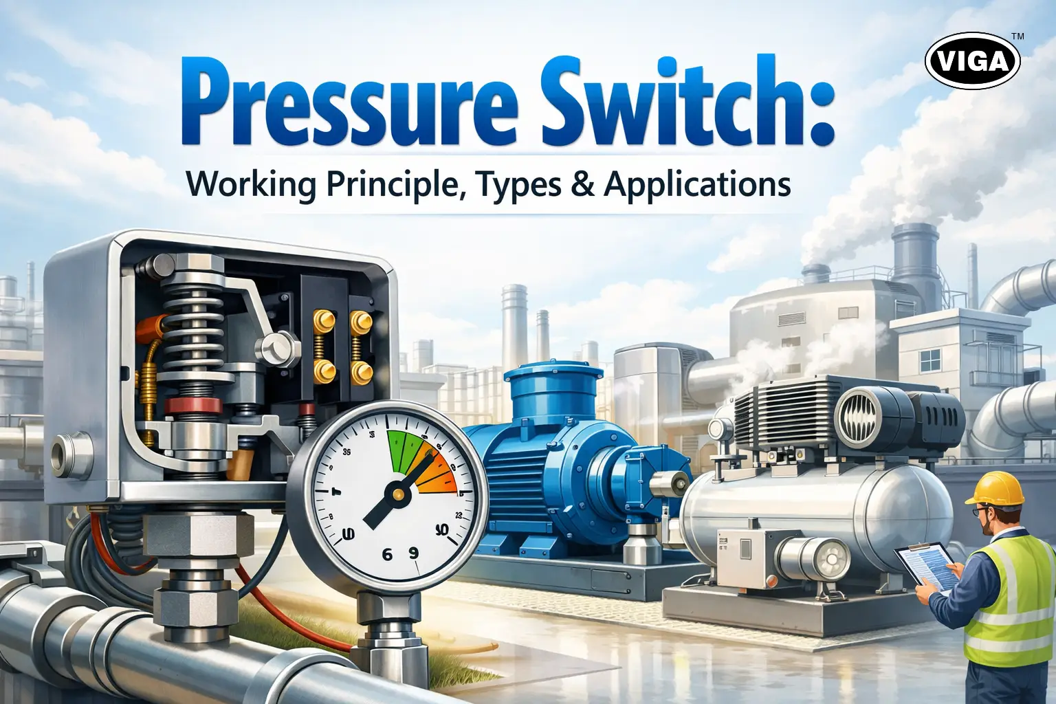 Pressure Switch Working Principle, Types & Applications