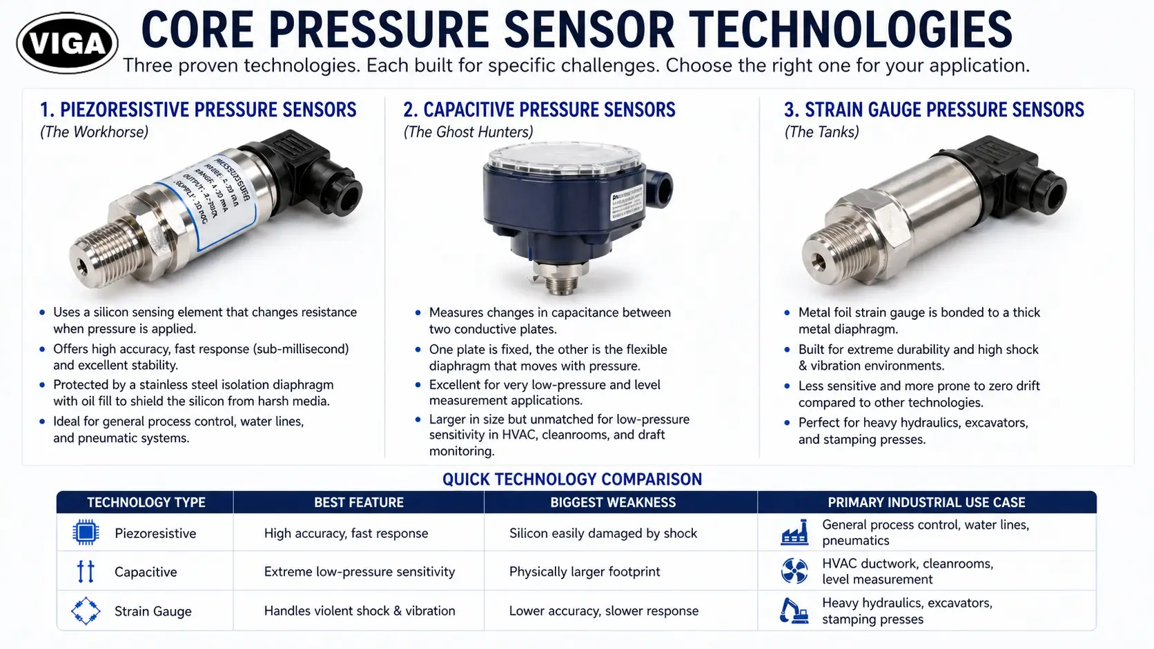 Core Pressure Sensor Technologies