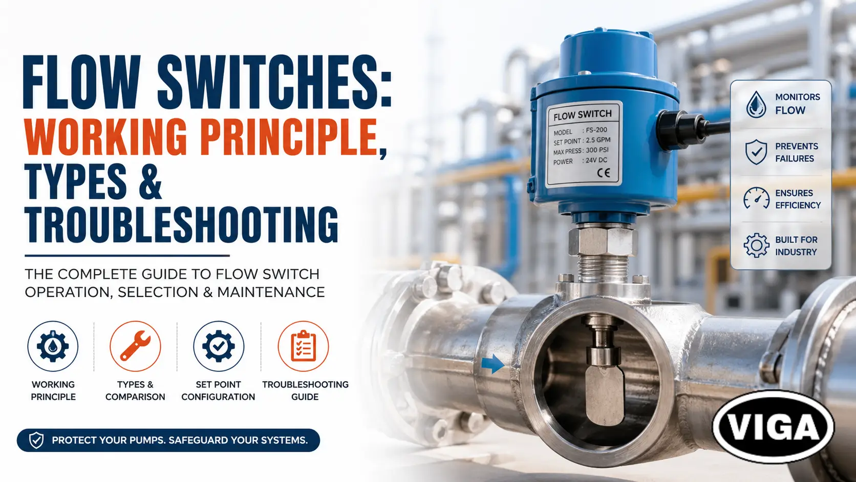 Flow Switches Working Principle, Types & Troubleshooting