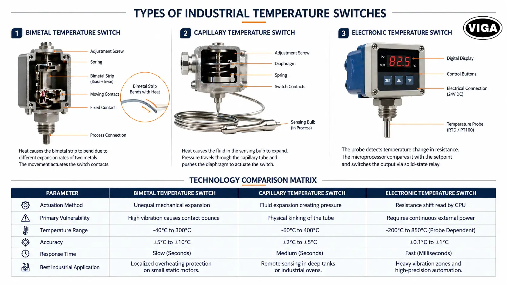 Types of Industrial Temperature Switches