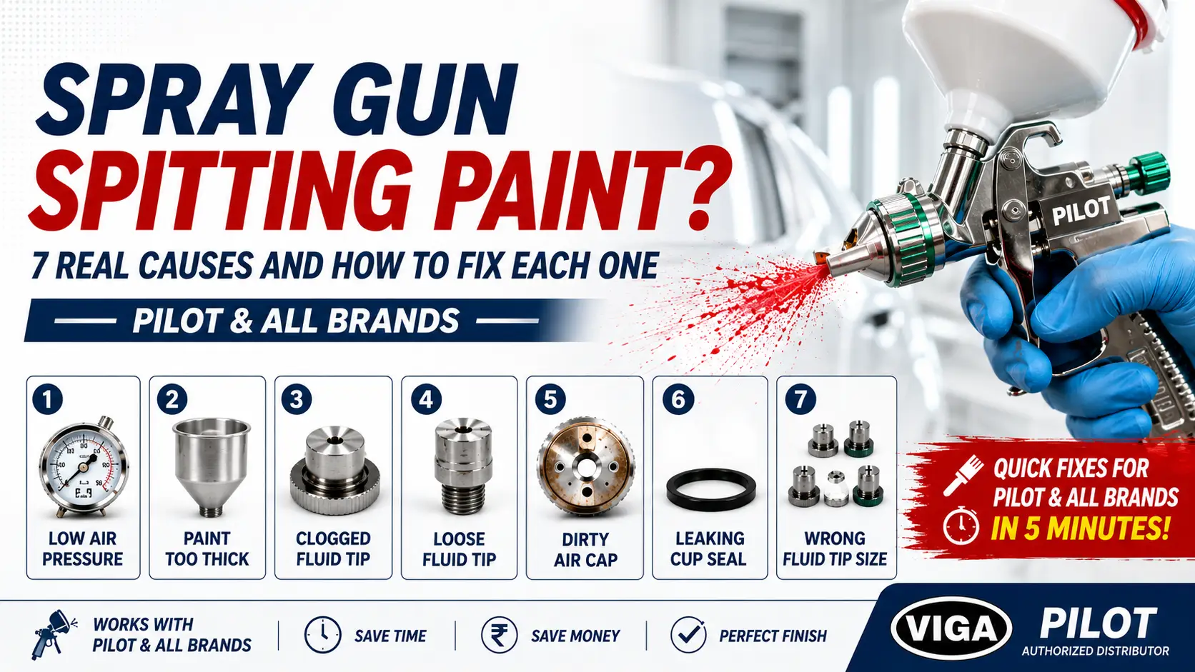 Spray Gun Spitting Paint 7 Causes & Quick Fixes (Pilot & HVLP)