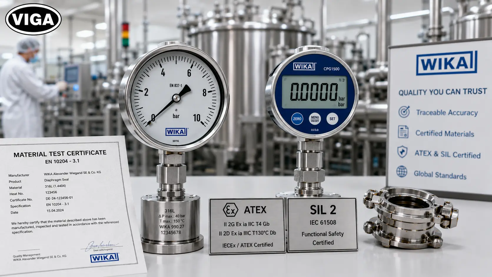 WIKA Standards- Why Pharma & Chemical Plants Demand It