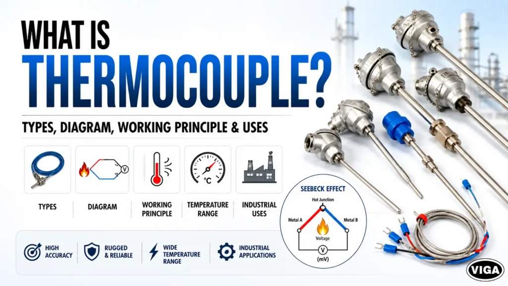 What is Thermocouple Types, Diagram, Working Principle & Uses