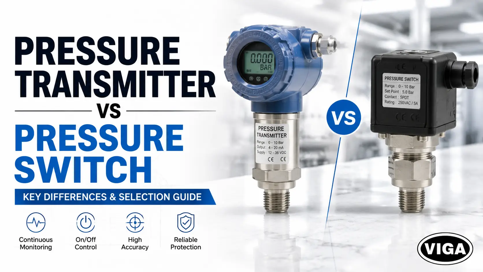 Pressure Transmitter vs Switch: Key Differences & Selection Guide