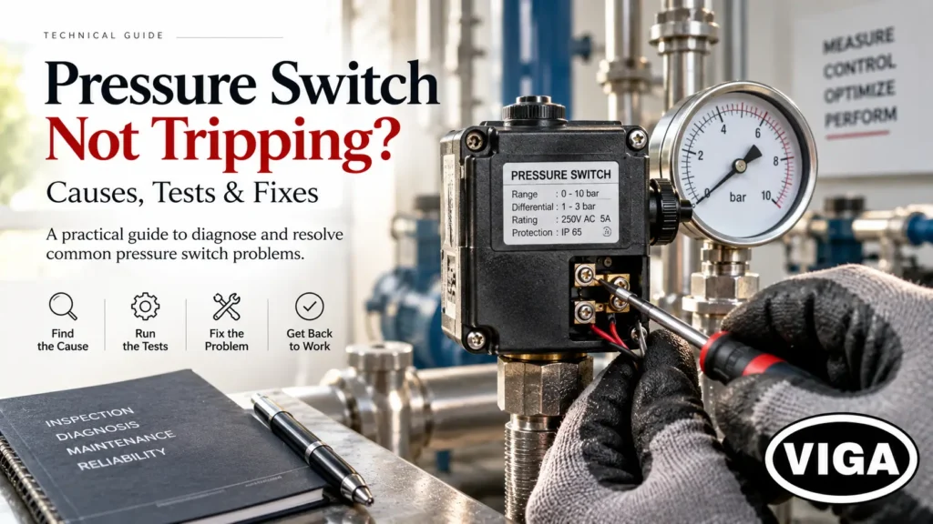 Pressure switch not tripping – causes, tests and fixes