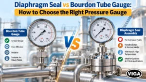 Diaphragm seal assembly vs Bourdon tube pressure gauge for industrial applications
